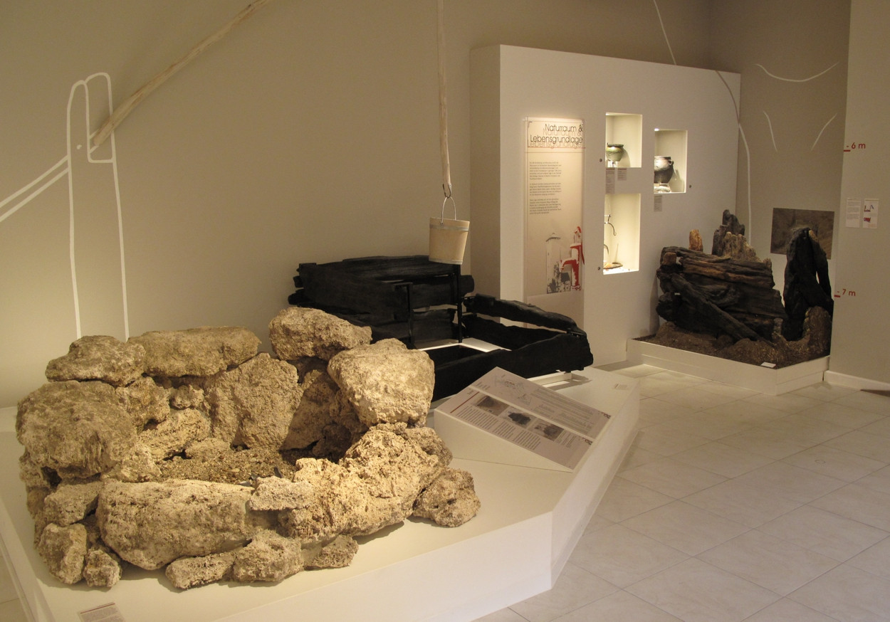 Einblick in den Ausstellungsbereich Naturraum und Lebensgrundlage - drei Brunnen